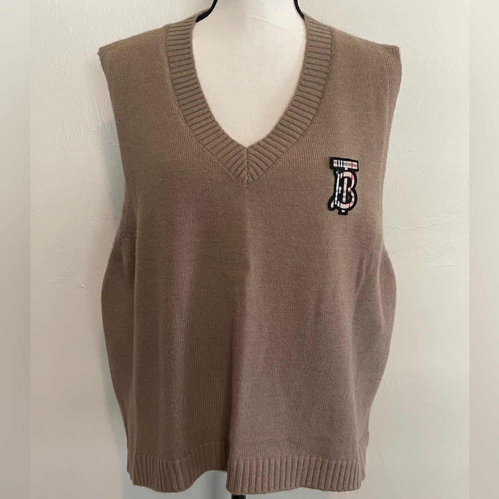 Burberry Knockoff V neck Sweater Tank Top